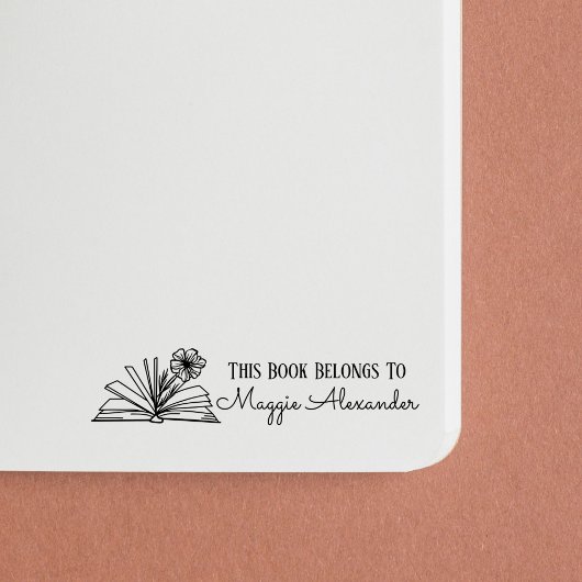 Dit boek behoort tot de naam Bookplate Zelfinktende Stempel