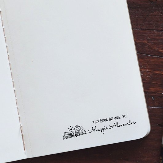 Dit boek behoort tot de naam Bookplate Zelfinktende Stempel