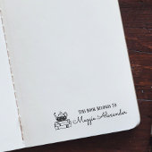 Dit boek behoort tot de naam Bookplate Zelfinktende Stempel