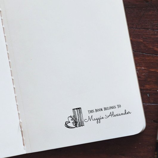 Dit boek behoort tot de naam Bookplate Zelfinktende Stempel