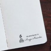 Dit boek behoort tot de naam Bookplate Zelfinktende Stempel