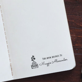 Dit boek behoort tot de naam Bookplate Zelfinktende Stempel