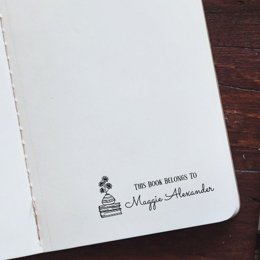 Dit boek behoort tot de naam Bookplate Zelfinktende Stempel