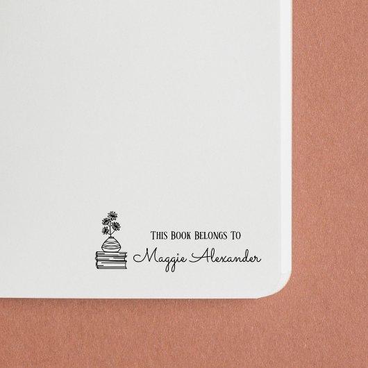 Dit boek behoort tot de naam Bookplate Zelfinktende Stempel