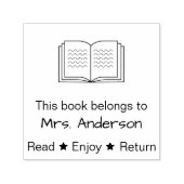 Dit boek behoort tot de naam van de leerkracht Lee Zelfinktende Stempel (Design)