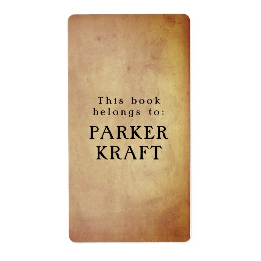 Dit boek behoort tot de  papieren boekenplaat etiket (Voorkant)