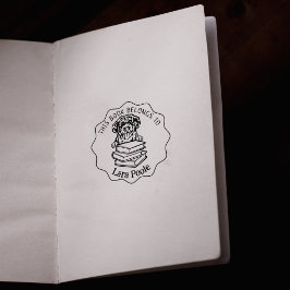 Dit boek behoort tot de Portugese waterhond Cute P Rubberstempel