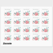 Dit boek behoort tot de roze Floral Vierkante Sticker (Vel)