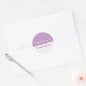 Dit boek behoort tot de Stickers::Lavendel strepen Ronde Sticker (Envelop)