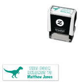 DIT BOEK BEHOORT TOT de t-rex dinosaurus van het k Zelfinktende Stempel (In situ)