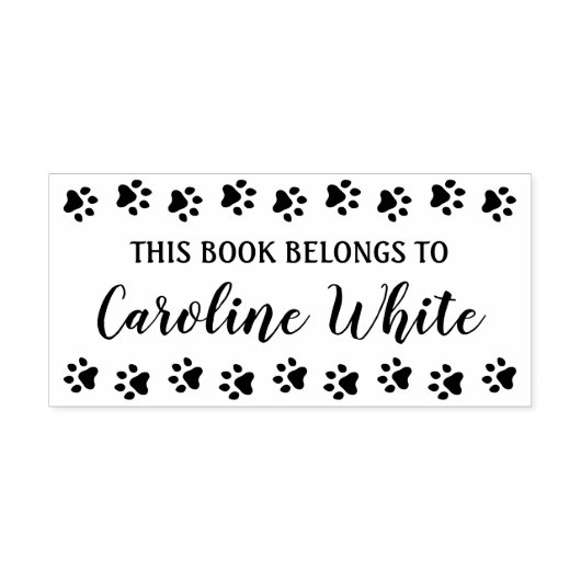 Dit boek behoort tot elegante scriptpagina afdrukk rubberstempel (Afrduk)