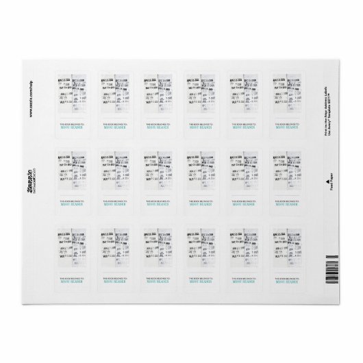 "Dit boek behoort tot" Etiket (Full Sheet)