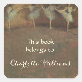 Dit boek behoort tot ... Fijne Kunstboeken Vierkante Sticker