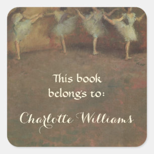 Dit boek behoort tot ... Fijne Kunstboeken Vierkante Sticker