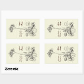 Dit boek behoort tot Floral Rechthoekige Sticker (Vel)