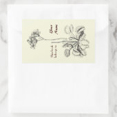 Dit boek behoort tot Floral Rechthoekige Sticker (Tas)