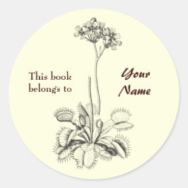 Dit boek behoort tot Floral Ronde Sticker