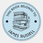 Dit boek behoort tot gepersonaliseerd ronde sticker (Voorkant)