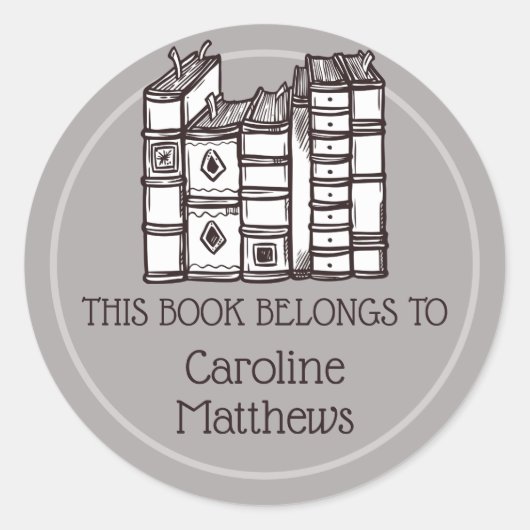 Dit boek behoort tot gepersonaliseerd ronde sticker (Voorkant)