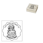 Dit boek behoort tot het Cute Beagle Book Rubberstempel (Gestempeld)