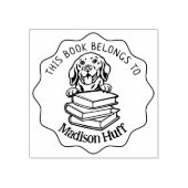 Dit boek behoort tot het Cute Beagle Book Rubberstempel (Afrduk)