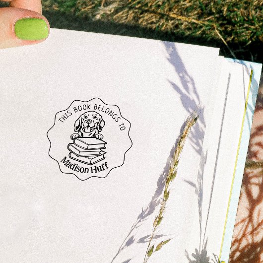 Dit boek behoort tot het Cute Beagle Book Rubberstempel