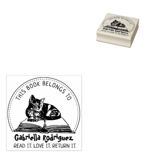 Dit boek behoort tot het Cute Cat Book Rubberstempel (Gestempeld)