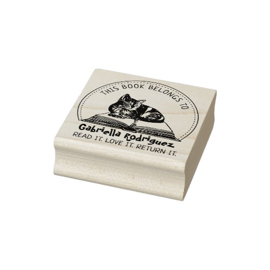 Dit boek behoort tot het Cute Cat Book Rubberstempel (Stempel)