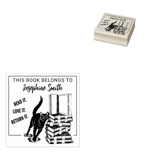 Dit boek behoort tot het Cute Cat Book Rubberstempel (Gestempeld)