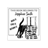 Dit boek behoort tot het Cute Cat Book Rubberstempel (Afrduk)