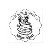 Dit boek behoort tot het Cute Golden Retriever Boo Rubberstempel (Afrduk)