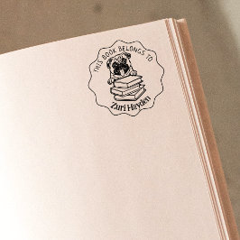Dit boek behoort tot het Cute Pug Book Rubberstempel