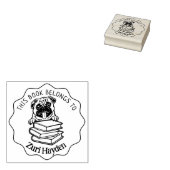 Dit boek behoort tot het Cute Pug Book Rubberstempel (Gestempeld)