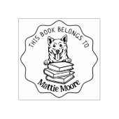 Dit boek behoort tot het Cute Shiba Inu Book Rubberstempel (Afrduk)