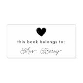 Dit boek behoort tot het minimale hart  zelfinktende stempel (Design)