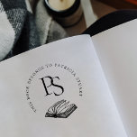 Dit boek behoort tot het monogram met gepersonalis rubberstempel<br><div class="desc">DEZE BOEK BEHOORT TOT EEN aangepaste houten stempel voor bibliothecarissen,  schoolleraren,  boekliefhebbers,  enz. Het voorzien van een hand-getrokken illustratie van een open boek,  ronde serif typografie,  en elegante initialen.</div>