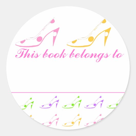 Dit boek behoort tot hoge hiel-schokken ronde sticker (Voorkant)