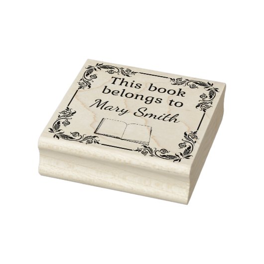 Dit boek behoort tot | Kunststempel hout Rubberstempel (Stempel)