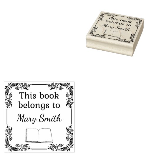 Dit boek behoort tot | Kunststempel hout Rubberstempel (Gestempeld)