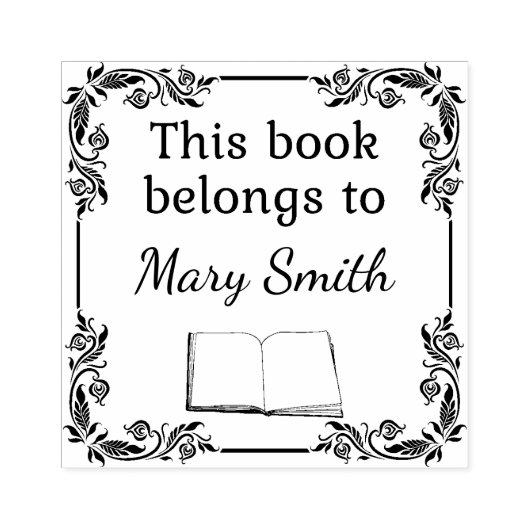 Dit boek behoort tot | Kunststempel hout Rubberstempel (Afrduk)