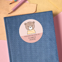 Dit boek behoort tot Leuke bosdieren kinder Ronde Sticker