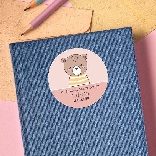 Dit boek behoort tot Leuke bosdieren kinder Ronde Sticker