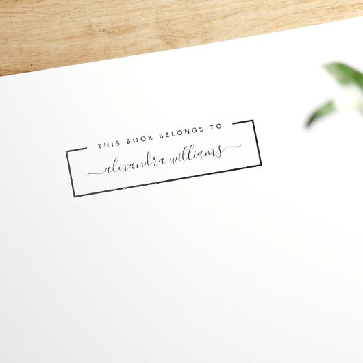 Dit boek behoort tot | Modern name Bookplaat Zelfinktende Stempel