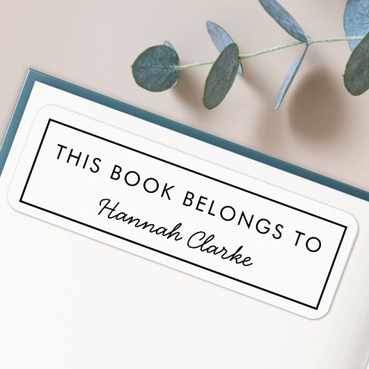 Dit boek behoort tot | Moderne bladwijzer Etiket