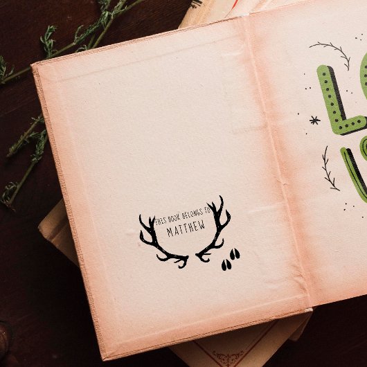 Dit boek behoort tot | Monogram Rubberstempel