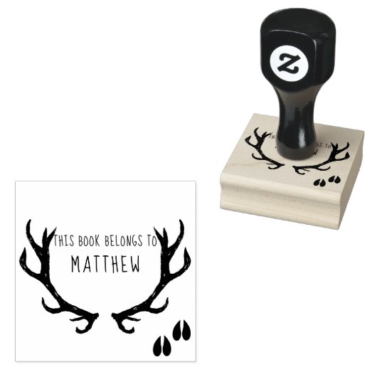 Dit boek behoort tot | Monogram Rubberstempel (Gestempeld)