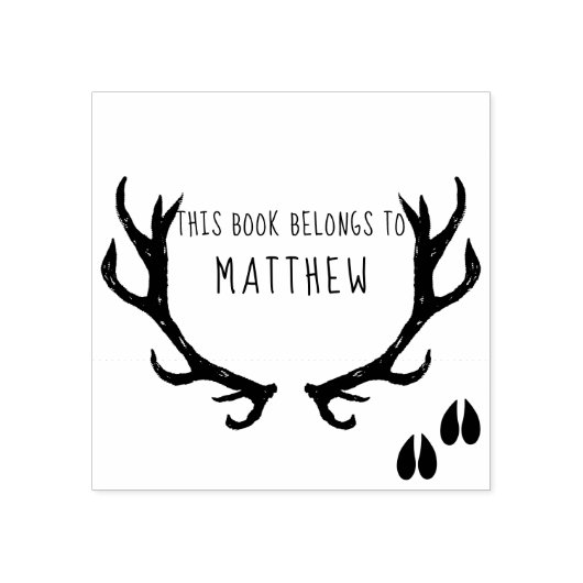 Dit boek behoort tot | Monogram Rubberstempel (Afrduk)