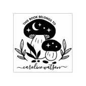 Dit boek behoort tot Mushroom Rubber Stamp Rubberstempel (Afrduk)