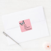 Dit boek behoort tot Pink met Vlinder Vierkante Sticker (Envelop)