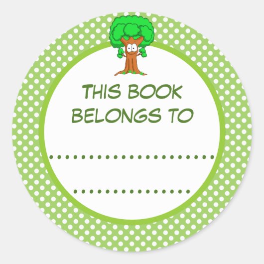 Dit boek behoort tot poolpunten en -bomen ronde sticker (Voorkant)